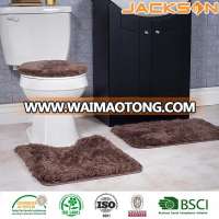 2017 factory cheap latex backing bathroom rug set