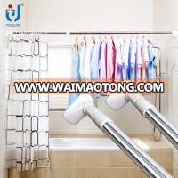 Adjustable stainless steel shower curtain rod