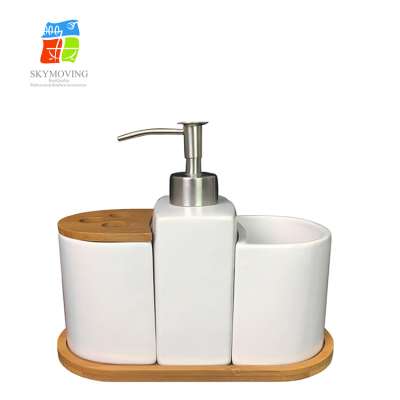 Eco Friendly CE Approved dolomite ceramic bathroom set